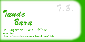 tunde bara business card